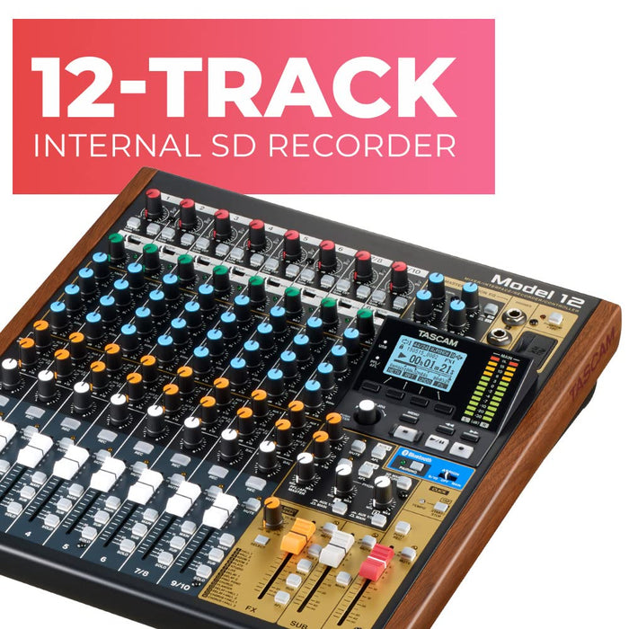 Tascam Model 12 Integrated Production Suite Mixer/Recorder/USB Interface - 6