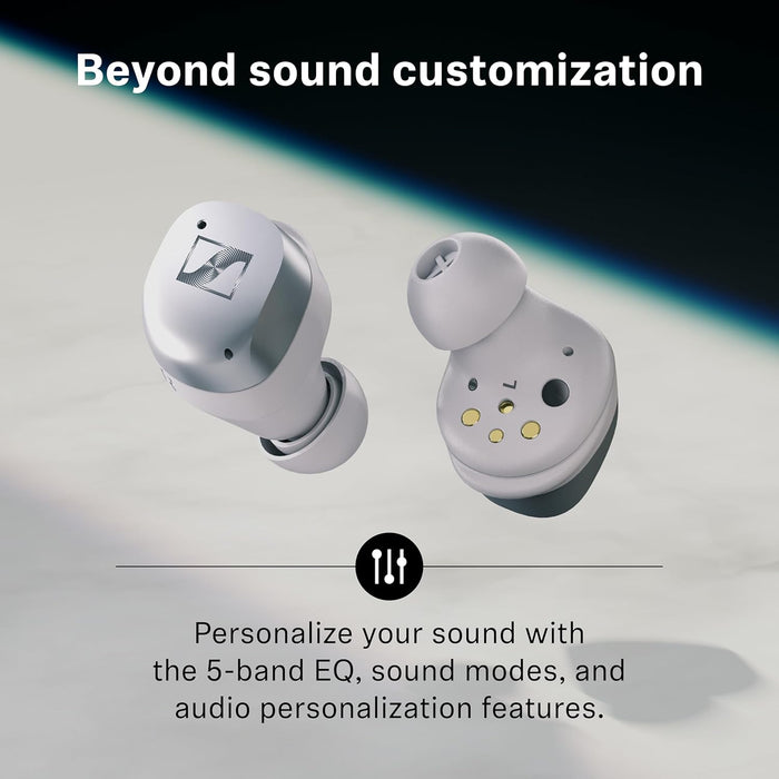 Sennheiser Momentum True Wireless 4 In-Ear Headphones - Noise-Canceling (White Silver) - Image 3