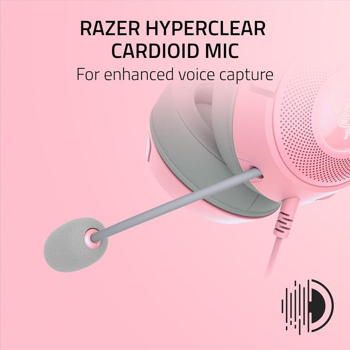 Razer Kraken Kitty V2 Chroma RGB Headphones - Quartz Gaming Headset - Image 4