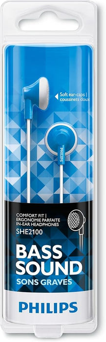 Philips SHE2100 In-Ear Headphones (Blue) - 1