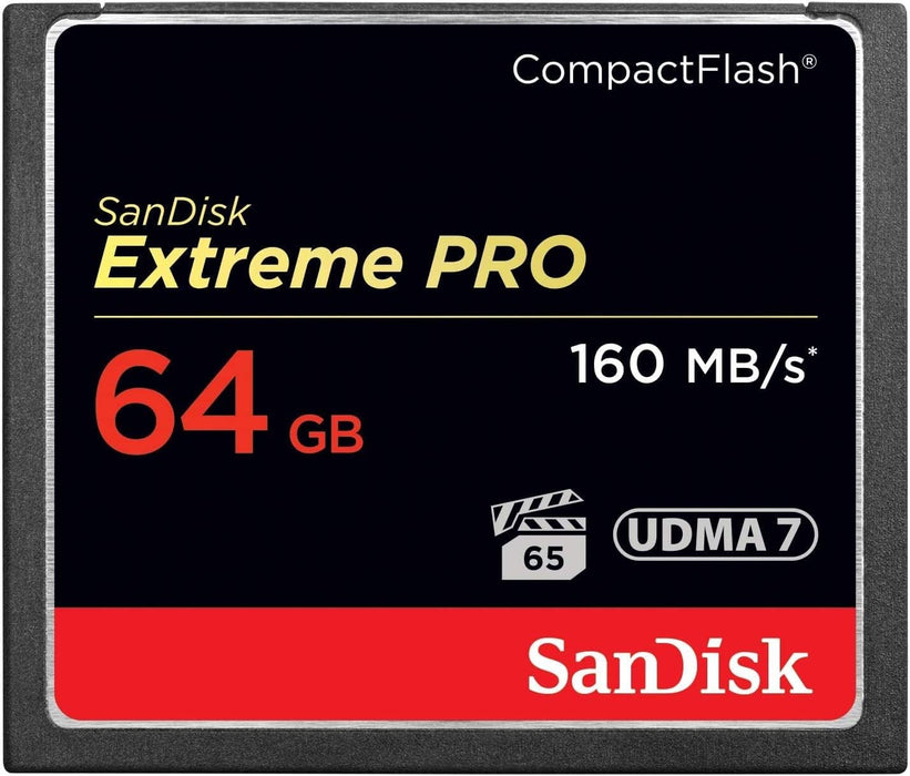 SanDisk Extreme Pro CompactFlash 64GB - 160MB/s Read, 150MB/s Write - Image 1