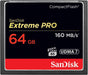 SanDisk Extreme Pro CompactFlash 64GB - 160MB/s Read, 150MB/s Write - Image 1