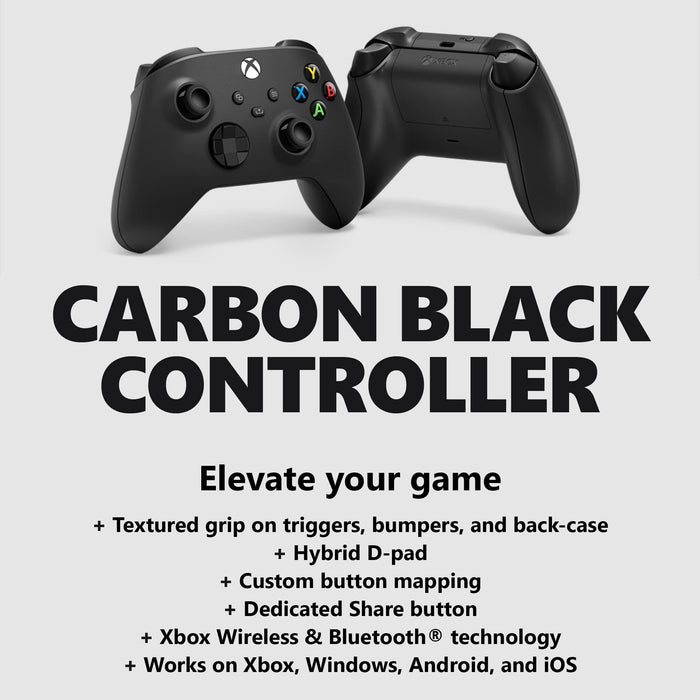 Microsoft Xbox Wireless Controller (Carbon Black, QAT-00003) - 3