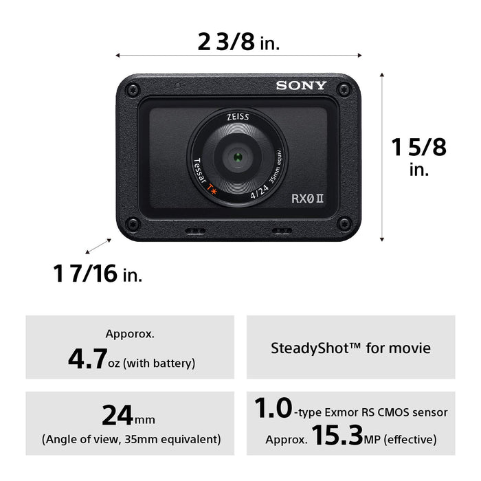 Sony RX0 Mark II Waterproof/Shockproof Camera - 4