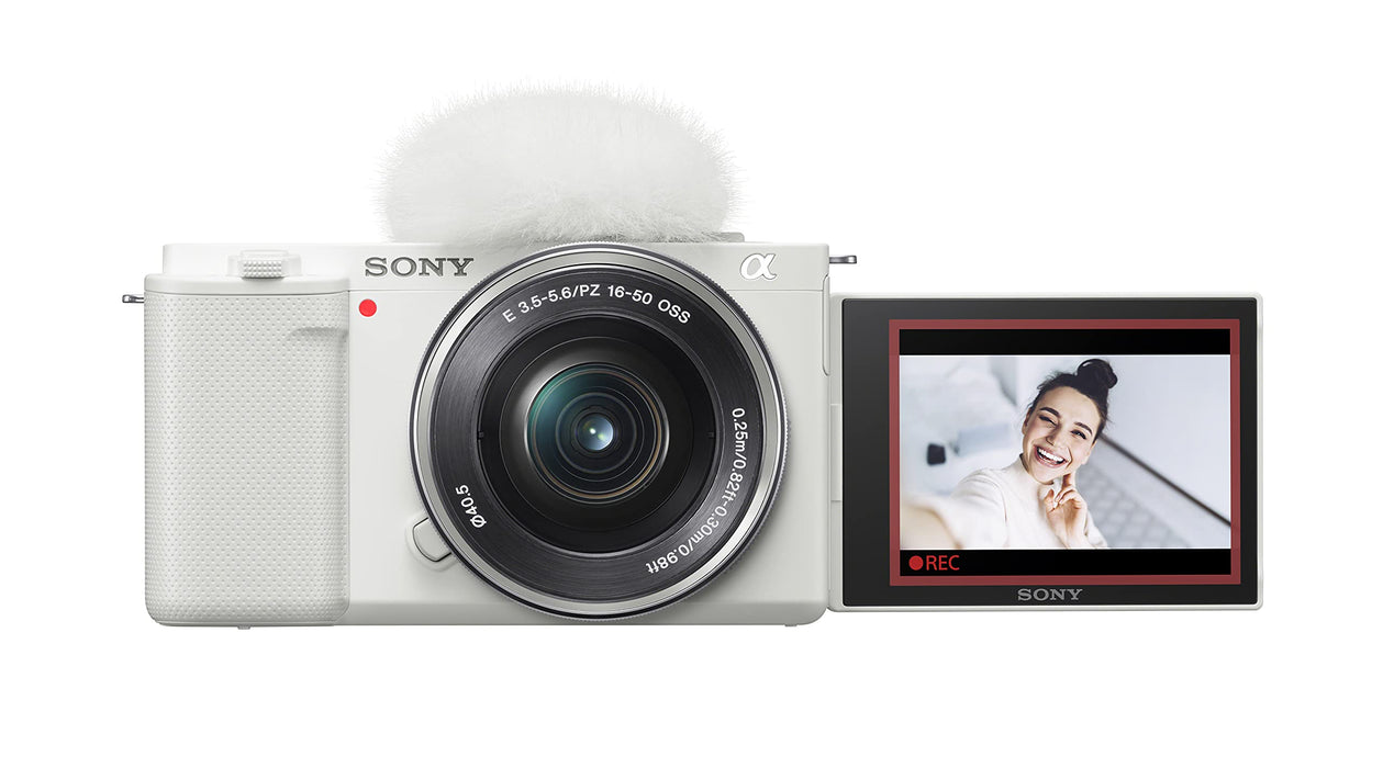 Sony ZV-E10 Mirrorless Camera Body (ILCZV-E10) (White) - 1
