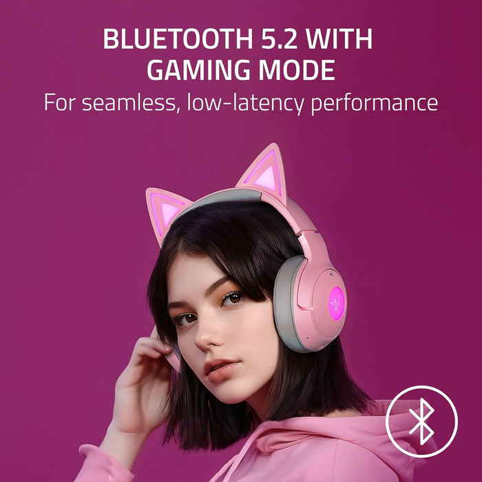 Razer Kraken Kitty V2 Headphones - RGB Gaming Headset in Pink - Image 6