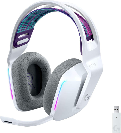 Logitech G733 Lightspeed Wireless RGB Gaming Headset - White Model 981-000886 - Image 1