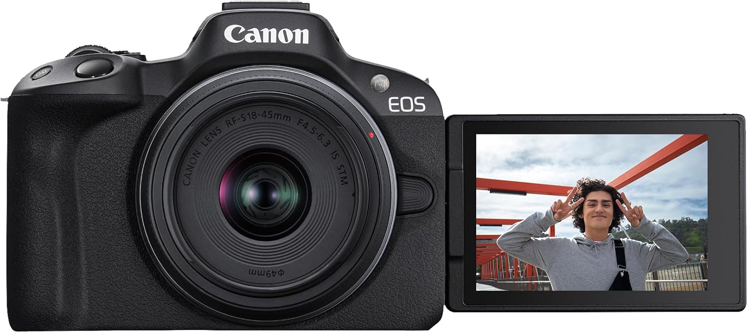 Canon EOS R50 Mirrorless Camera Kit - RF 18-150mm Lens (Black) - Image 5