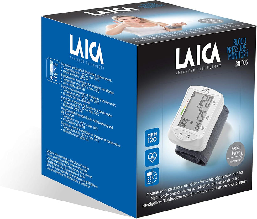 Laica Bm1006 Digital Wrist Blood Pressure Meter White - 4