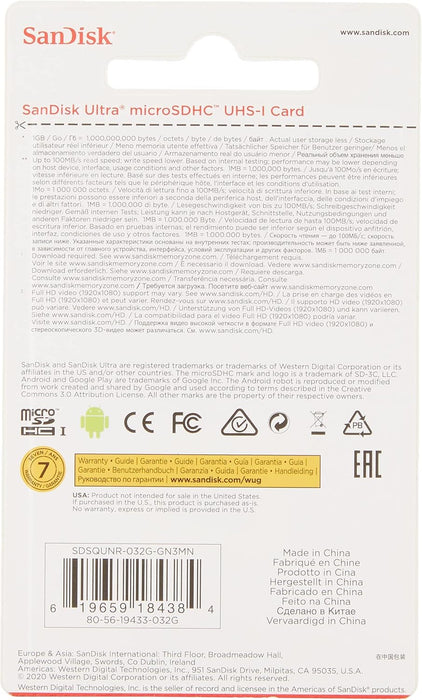SanDisk Ultra microSD Class 10 Memory Card - 32GB SDSQUNR-032G-GN3MN - Image 4