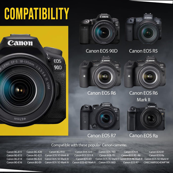 Canon LP-E6NH Battery Pack - High-Capacity Rechargeable Battery for EOS R5 and R6 - Image 4