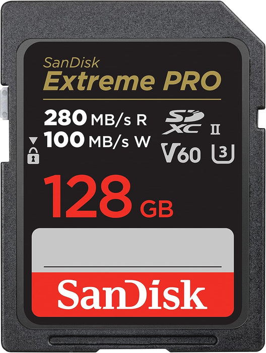 SanDisk Extreme Pro SDXC UHS-II Memory Card - 128GB High-Speed Storage - Image 1