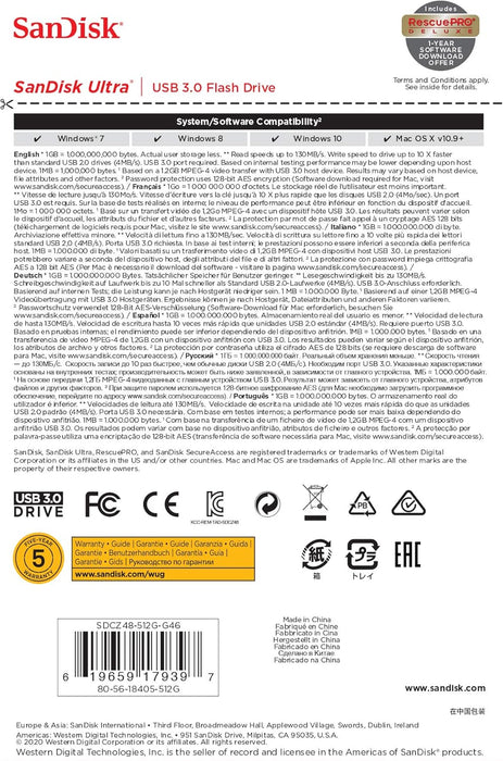 SanDisk Ultra Shift 3.0 USB Flash Drive - 512GB High-Speed Storage - Image 7