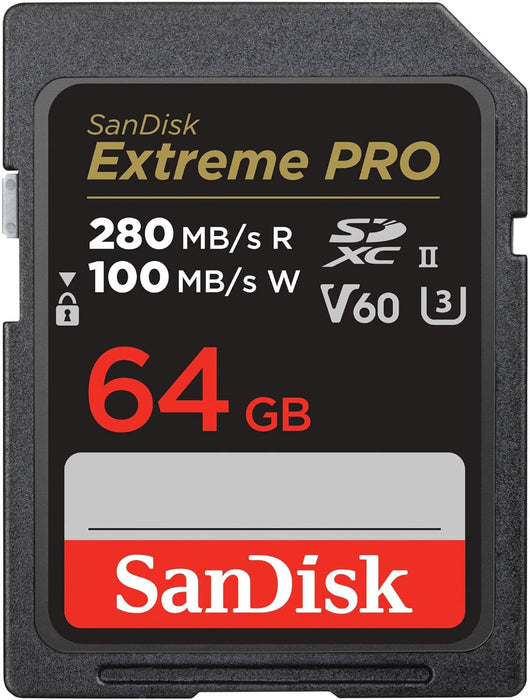 SanDisk Extreme Pro SDXC UHS-II Memory Card - 64GB High-Speed Storage - Image 1