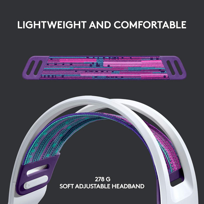 Logitech G733 Lightspeed Wireless RGB Gaming Headset - White Model 981-000886 - Image 2