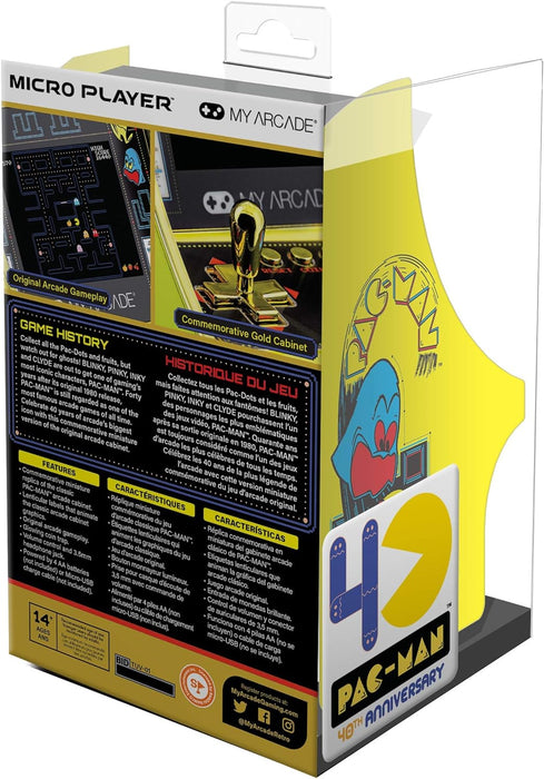 My Arcade Micro Player 40th Anniversary Pacman 6.75" Dgunl-3290 - 4