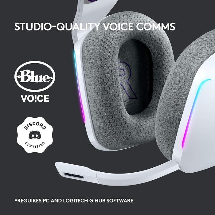 Logitech G733 Lightspeed Wireless RGB Gaming Headset - White Model 981-000886 - Image 9