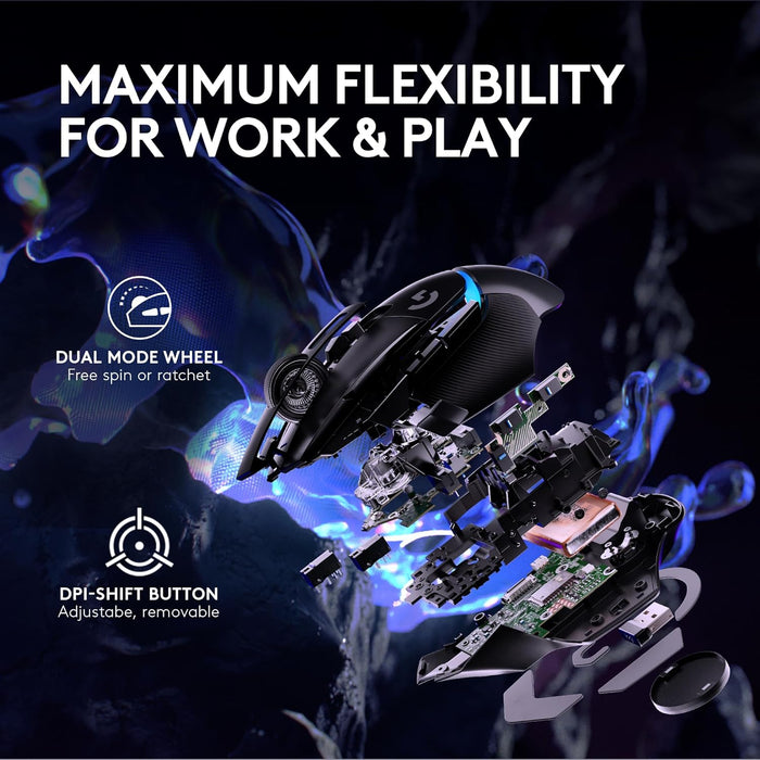 Logitech G502 X Plus Lightspeed Wireless Optical Mouse - Black - Image 7