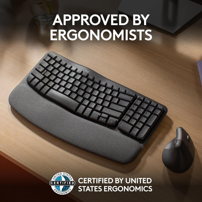 Logitech Wave Keys Wireless Keyboard - Ergonomic Design, Model 920-012281 - Image 5