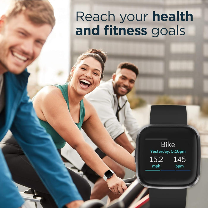 Fitbit Versa 2 Smartwatch - Health & Fitness Tracker in Black - Image 3