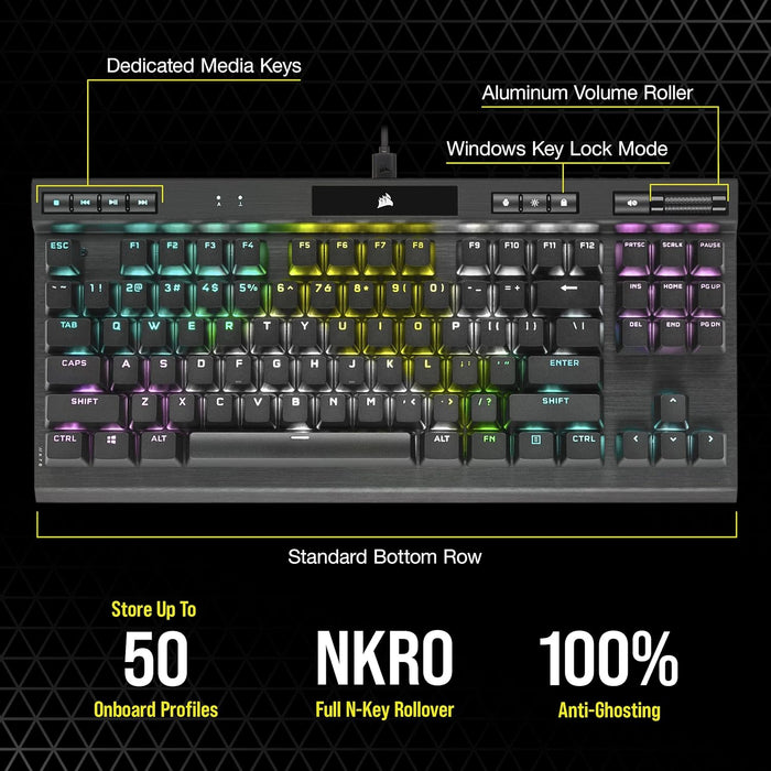 Corsair K70 RGB TKL Champion Series Keyboard - Mechanical Gaming Keyboard - Image 8