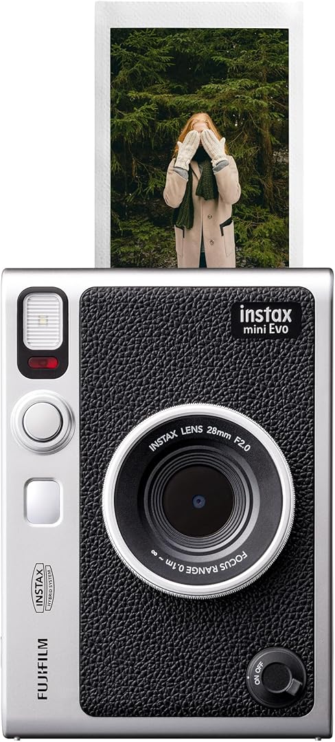 Fujifilm Instax Mini Evo Instant Film Camera (Type C) (Black) - 1