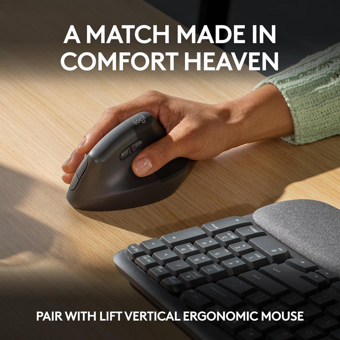 Logitech Wave Keys Wireless Keyboard - Ergonomic Design, Model 920-012281 - Image 8