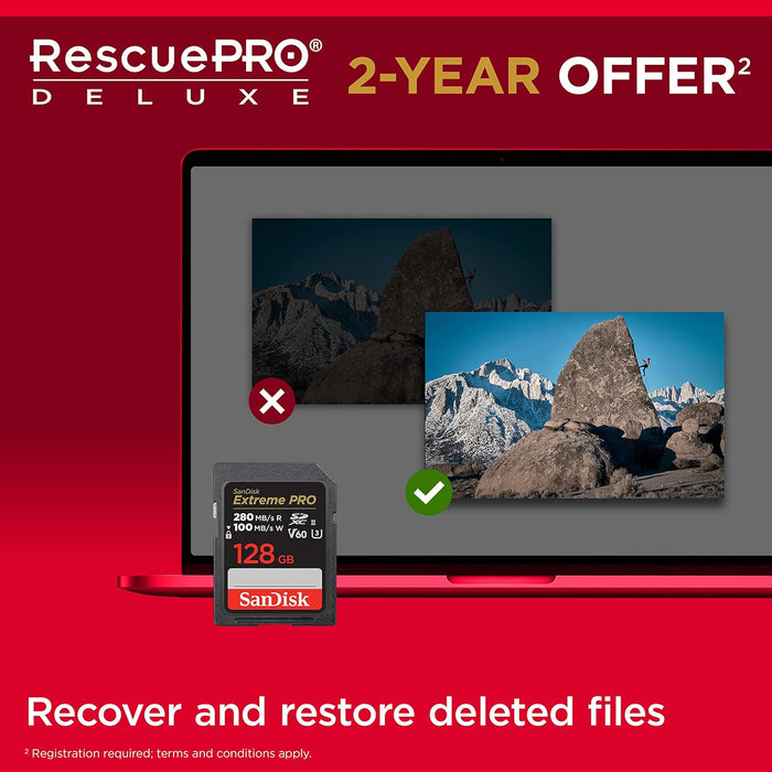 SanDisk Extreme Pro SDXC UHS-II Memory Card - 128GB High-Speed Storage - Image 6