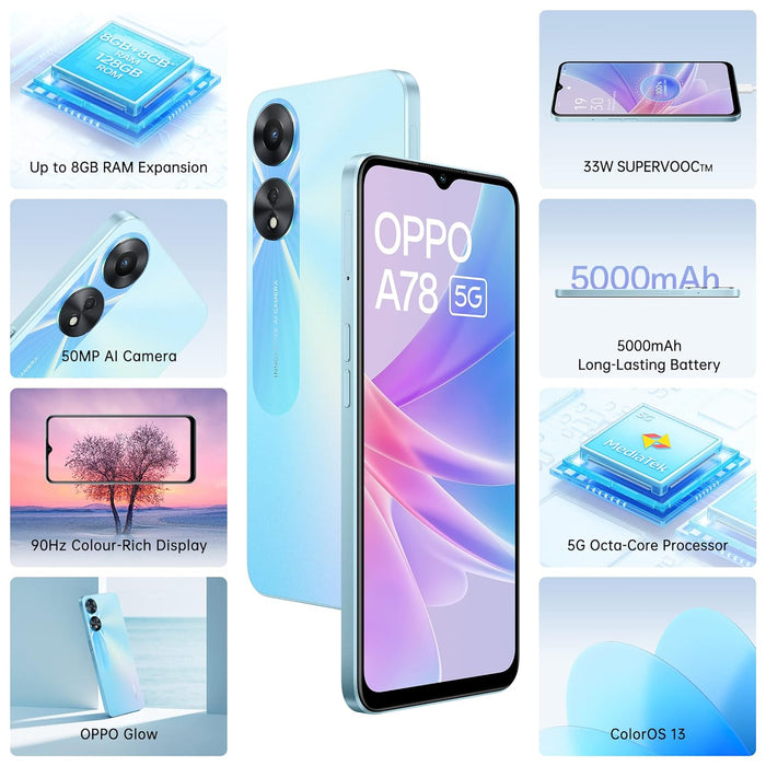 Oppo A78 4+128gb Ds 5g Glowing Blue  - 7
