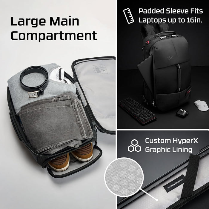 HyperX Knight Backpack - Premium Gaming Backpack for Gamers (8C524AA) - Image 6