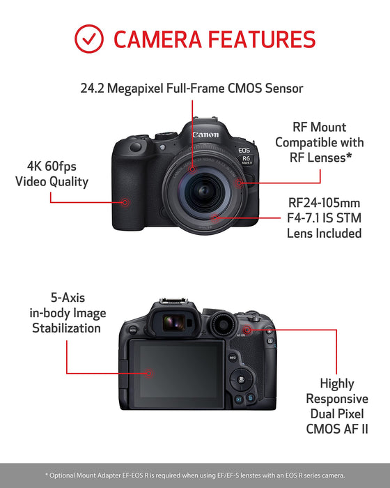 Canon EOS R6 Mark II with RF 24-105mm F/4-7.1 IS STM Lens - 3