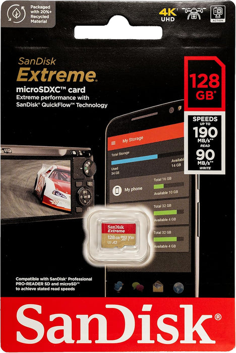 SanDisk microSDXC Extreme 128GB - High-Speed Memory Card SDSQXAA-128G-GN6MN - Image 3