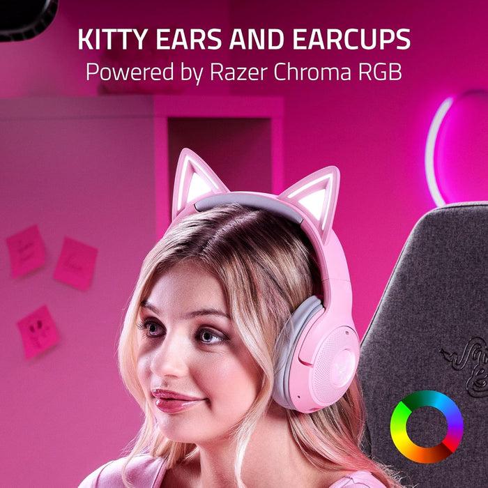Razer Kraken Kitty V2 Headphones - RGB Gaming Headset in Pink - Image 5