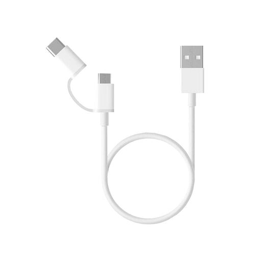 Xiaomi Cable Mi 2-in-1 USB Micro USB to Type C (30cm) White Sjv4083ty - 1