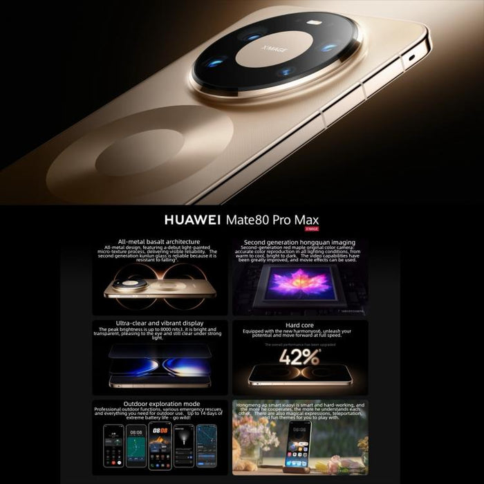 HUAWEI Mate 80 Pro Max - 16GB RAM, 512GB Storage, Kirin 9030 Pro