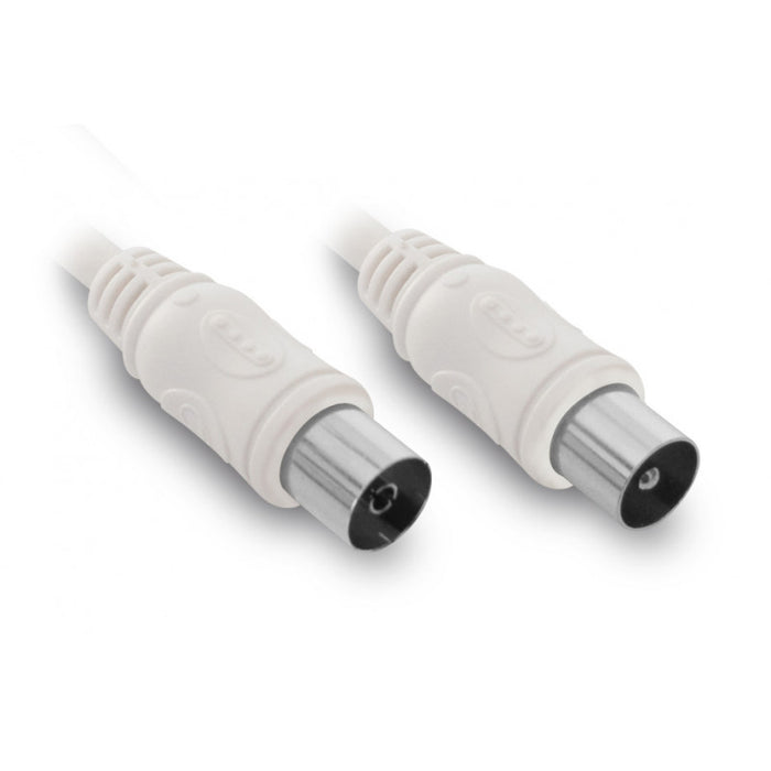 Metronic Coaxial Tv Cable Ø 9.52mm Male/ Female 2m White 338003 - 1