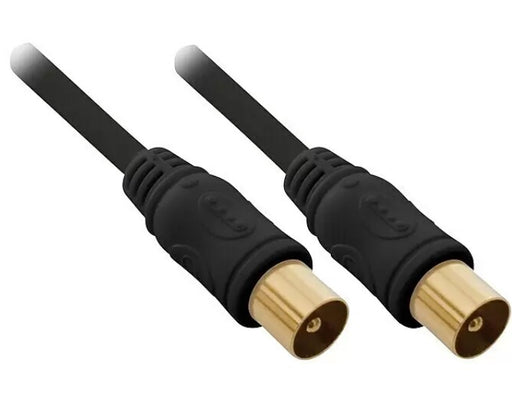 Metronic Coaxial Tv Cable Ø 9.52mm Male/female 2m Black 438803 - 1