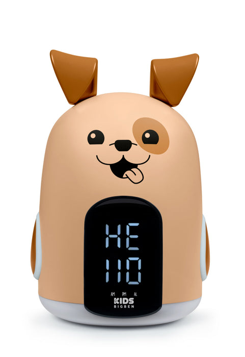 Bigben Kids Alarm Clock With Night Light Three Brown Dog Sounds Rkidsdog - 1