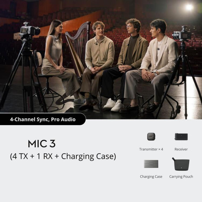 DJI Mic 3 - 4TX + 1RX + Charging Case - New - Image 2