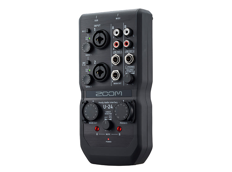 Zoom U-24 Portable 2x4 USB Handy Audio/MIDI Interface - 3