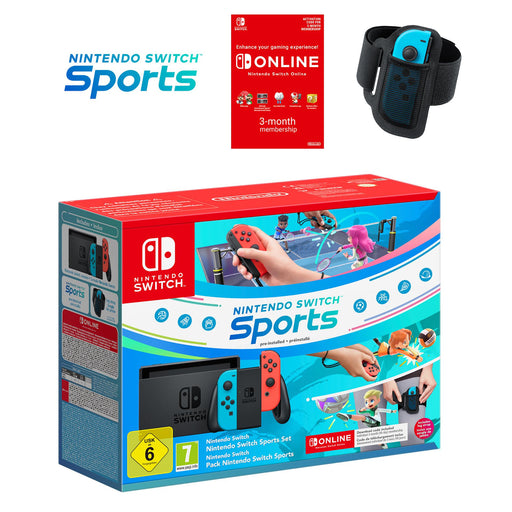 Nintendo Switch Console Blue/red With Switch Sports and Leg Strap - 2