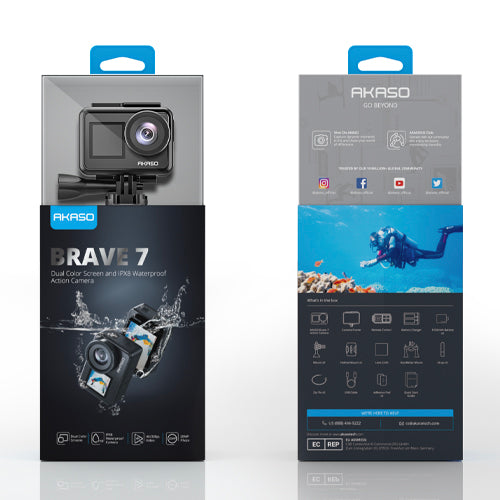 Akaso Brave 7 Action Camera Lcd 2.0"/1.22" 4k 20mp Syya0018-Gy-01 - 4