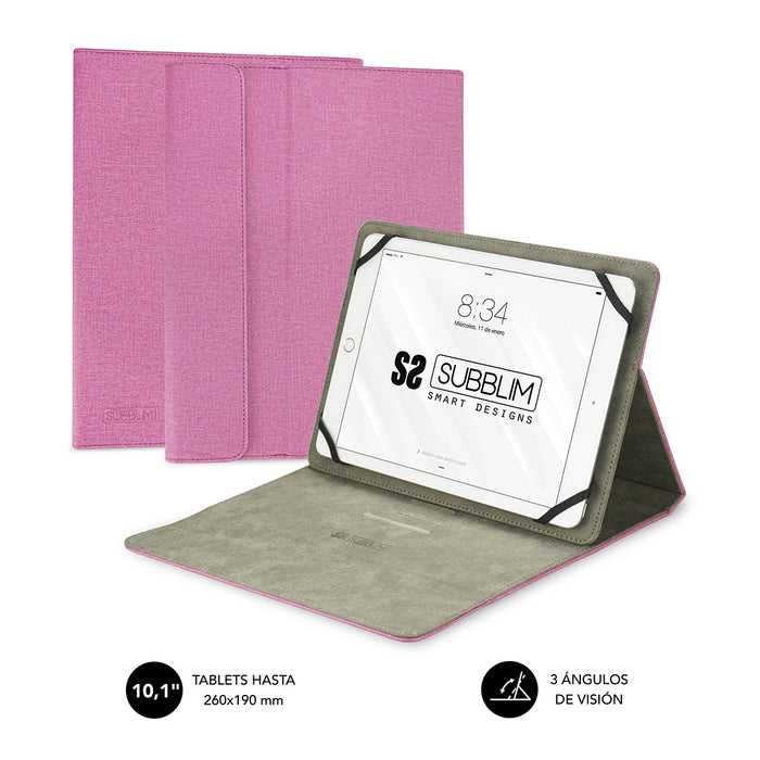 Subblim Universal Clever Stand Tablet Case 10.1" Pink Sub-Cut-1ct003 - 1