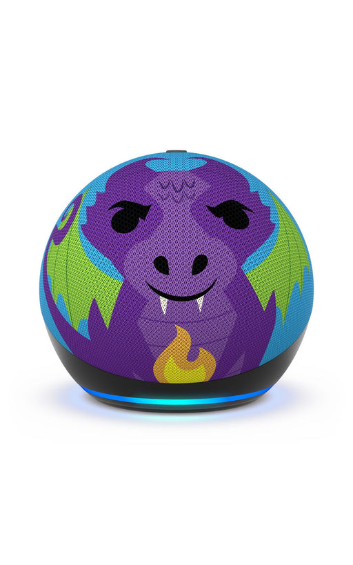 Amazon Echo Dot Kids (newest model), Smart Speaker with Alexa+ for Age-Appropriate Audiobooks, Interactive Games & Learning, Dragon Design - New