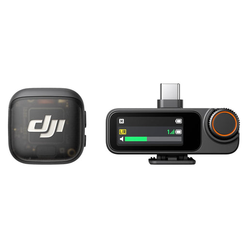DJI Mic 3 (1 TX + 1 RX) Wireless Lavalier Microphone System with 32-bit Float Recording, Dual-Band Transmission, USB-C Adapter for Cameras, Smartphones & Osmo Devices (Black) - New