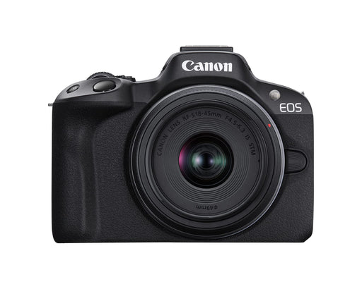 Canon EOS R50 Mirrorless Camera Dual Lens Kit 24.2MP APS-C Sensor 4K Video RF 18-45mm RF 55-210mm (White) - New