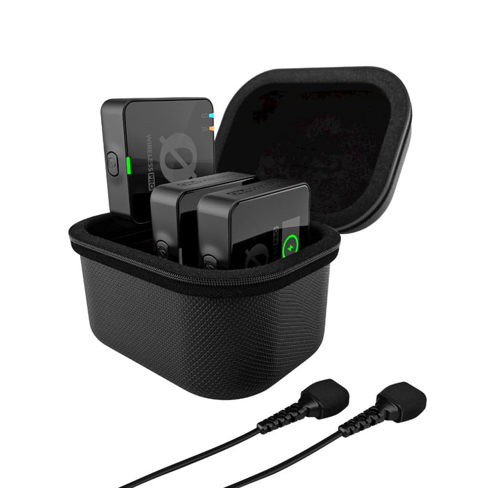 Rode Wireless PRO 2-Person Clip-On Wireless Microphone System with 32-bit Float Recording & Lavaliers (Black) - New
