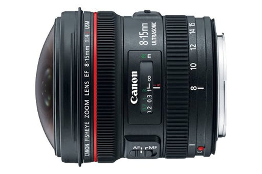 Canon EF 8-15mm f/4L USM Ultra-Wide Fisheye Zoom Lens with 180° Diagonal View for Full-Frame & APS-C EOS Cameras (Black) - New