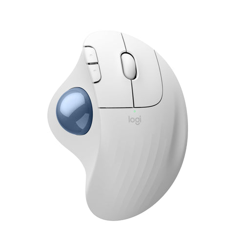 Logitech ERGO M575S Wireless Trackball Mouse with Thumb Control, Bluetooth & USB Receiver, 18-Month Battery (White) - New