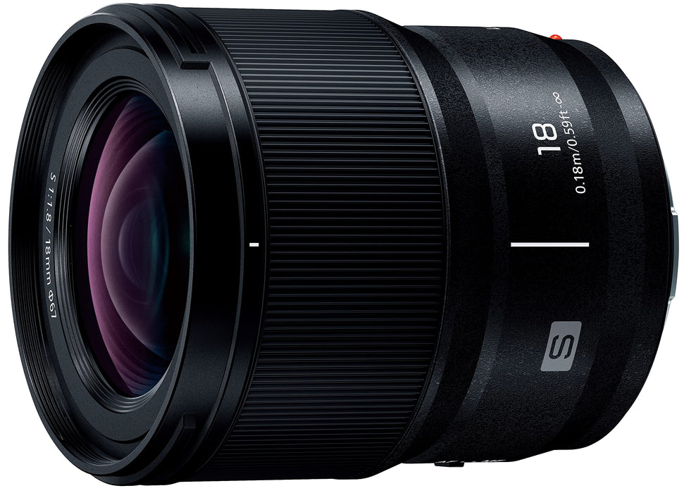 Panasonic Lumix S 18mm F/1.8 Ultra-Wide-Angle Lens (S-S18) for L-Mount Full Frame Mirrorless Cameras (Black) - New